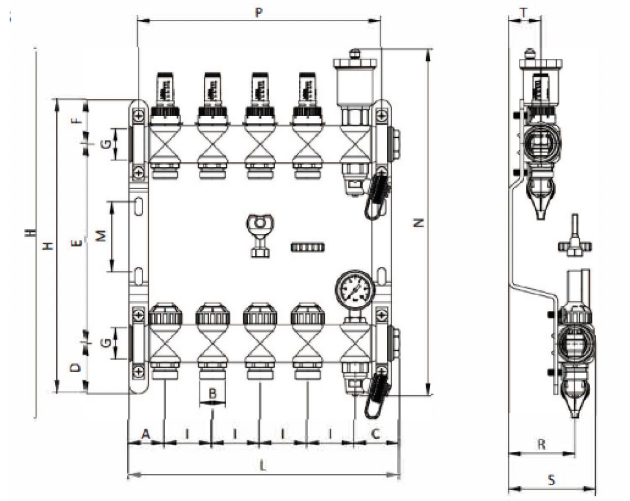 Auto Balancing Manifold dimensions